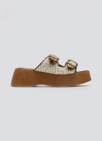 Σανδάλια flatforms με print Estil