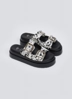 Σανδάλια flatforms με print Mariella Fabiani 2551/95