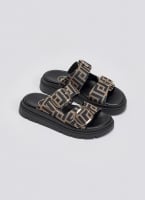 Σανδάλια flatforms με print Tfp