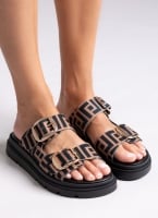 Σανδάλια flatforms με print Tfp