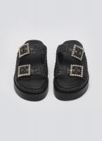 Σανδάλια flatforms με ψάθα Mariella Fabiani 2523/91