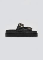 Σανδάλια flatforms με ψάθα Mariella Fabiani 2523/91