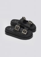 Σανδάλια flatforms με ψάθα Mariella Fabiani 2523/91
