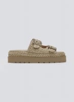 Σανδάλια flatforms με ψάθα Mariella Fabiani 2523/91