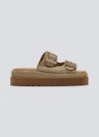 Σανδάλια flatforms με ψάθα Mariella Fabiani 2523/91