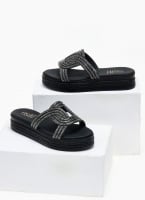 Σανδάλια flatforms με στρας Estil