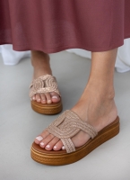 Σανδάλια flatforms με στρας Estil