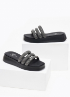 Σανδάλια flatforms με στρας tfp