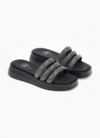 Σανδάλια flatforms με στρας tfp