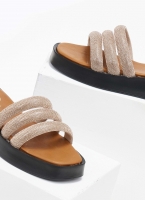 Σανδάλια flatforms με στρας tfp