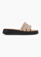 Σανδάλια flatforms με στρας tfp