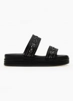 Σανδάλια flatforms με σχοίνινες φάσες Estil