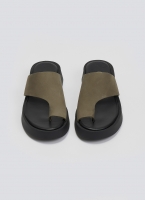 Σανδάλια flatforms nubuck με δάκτυλο Tfp