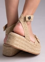 Σανδάλια flatforms ψάθινα Mariella Fabiani 2512/05