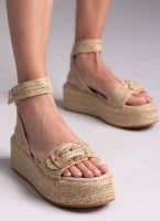 Σανδάλια flatforms ψάθινα Mariella Fabiani 2512/05