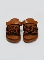 Σανδάλια flatforms suede με velcro ERYNN