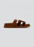 Σανδάλια flatforms suede με velcro ERYNN