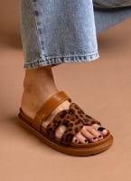 Σανδάλια flatforms suede με velcro ERYNN