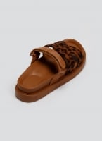 Σανδάλια flatforms suede με velcro ERYNN