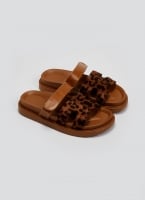 Σανδάλια flatforms suede με velcro ERYNN