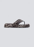 Σανδάλια flatforms υφασμάτινα με print
