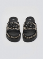 Σανδάλια flatforms υφασμάτινα με print Mariella Fabiani 2521/91