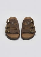 Σανδάλια καστόρινα flatforms με τοκάδες