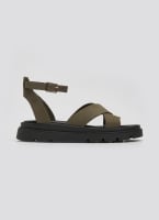 Σανδάλια nubuck δερμάτινα με μπαρέτα