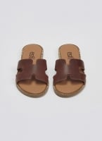 Σανδάλια nubuck με ανοίγματα Estil