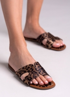 Σανδάλια σατέν με print CORINA
