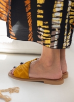 Σανδάλια suede με ανάγλυφη φάσα estil