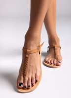 Σανδάλια suede με κάθετο λουράκι Tfp