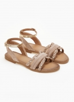 Σανδάλια suede με κοτσιδάκια ERYNN