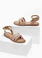 Σανδάλια suede με κοτσιδάκια ERYNN