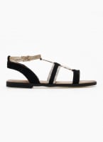 Σανδάλια suede με μεταλλικά στοιχεία και glitter ERYNN