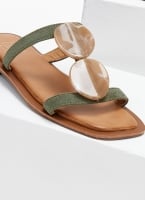 Σανδάλια suede με πέτρες