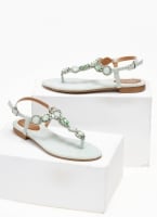 Σανδάλια suede με πέτρες και στρας ERYNN