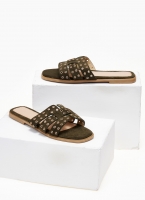 Σανδάλια suede με στρογγυλά τρουκς ERYNN