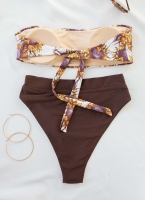 Σετ bandeau bikini με corset slip