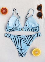 Σετ bikini με σχέδιο φύλλα
