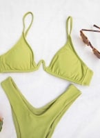 Σετ bikini τριγωνάκι με μπανέλα