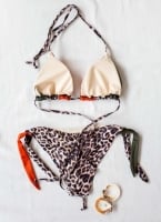 Σετ brazilian bikini με animal print