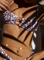 Σετ floral bikini με κοκάλινο κρίκο