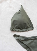 Σετ γυαλιστερό bikini με διάφανα λουράκια