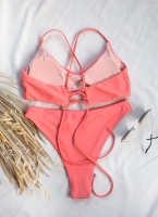 Σετ high leg bikini με σούρες