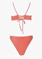 Σετ high leg bikini με σούρες