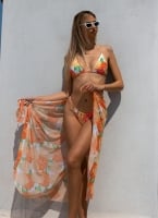 Σετ μπικίνι floral  με παρεό