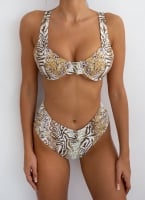 Σετ μπικίνι corset με animnal print
