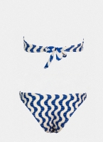 Σετ ruched μπικίνι με διχρωμία