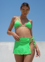 Σετ three pieces μπικίνι με καρό σχέδιο